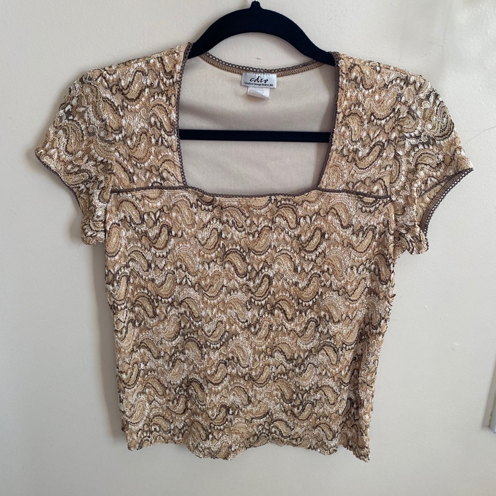 Vintage Cropped Blouse